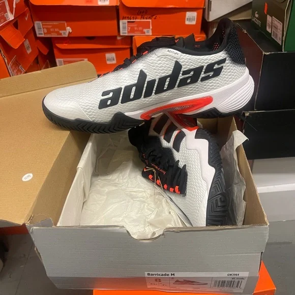- Adidas tennis shose barricade size 4color black white ted - Picture 4 of 7